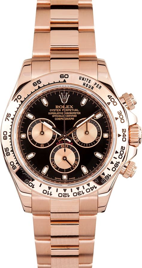 rolex daytona in rose gold.